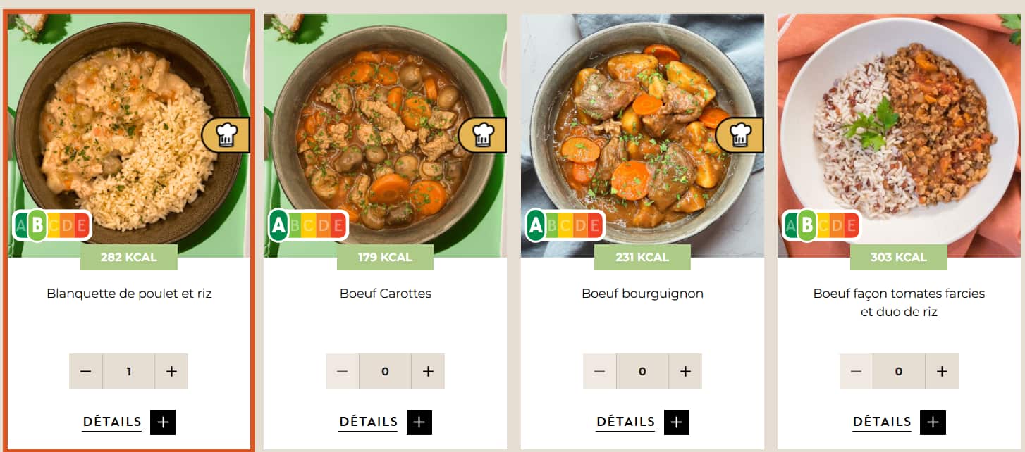 Cheef ou Qilibri ? Comparatif des deux meilleurs programmes minceurs 7 exemple repas midi cheef 1