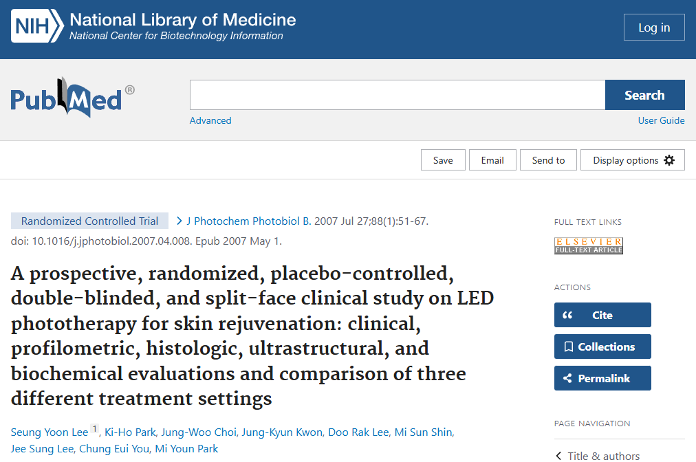 Est-ce que les masques LED sont vraiment efficaces ? Revue des études et des dangers 4 extrait etude scientifique 1