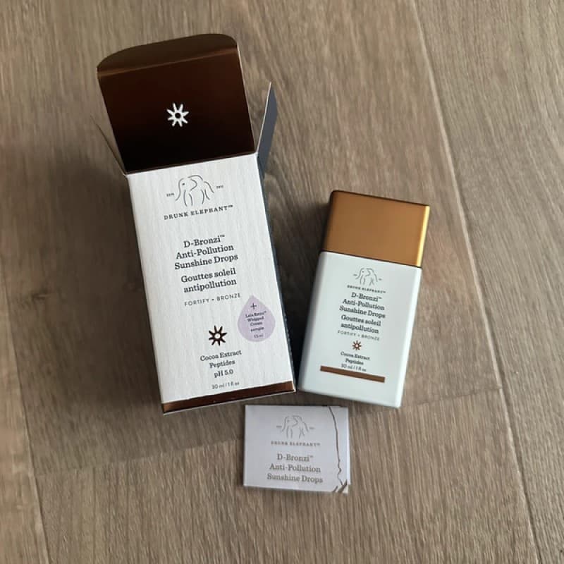 J'ai testé Drunk Elephant : Mon avis avec analyse de composition et avis clients 15 goutte de soleil drunk elephant packaging