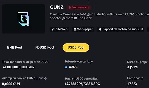 Gunz : Analyse du 66ème projet de Binance Launchpool avec le token $GUN 9 imgi 12 launchpool interface gunz