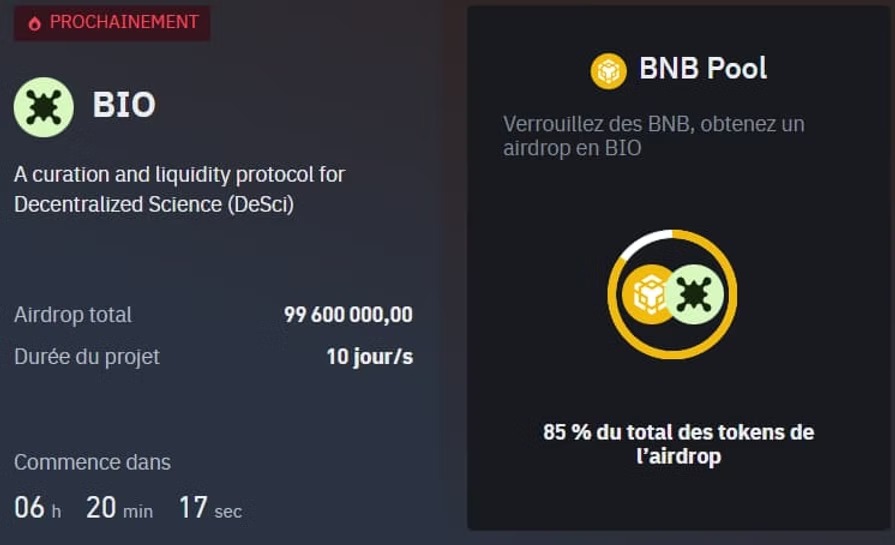 Bio Protocol : Le 63e launchpool de BinanceMon avis et analyse du projet 8 imgi 24 bio protocol binance launchpool 1