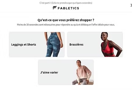 Fabletics code promo : Devenir VIP pour obtenir 80€ de crédits et 80% de réduction ! 2 imgi 4 quizz fabletics