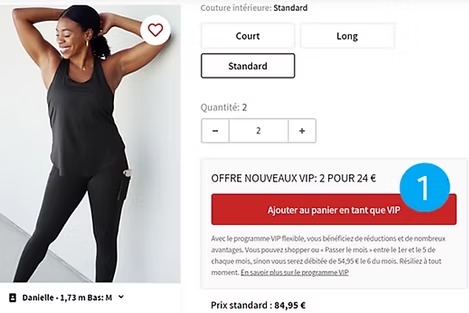 Fabletics code promo : Devenir VIP pour obtenir 80€ de crédits et 80% de réduction ! 4 imgi 6 etape 1 fabletics