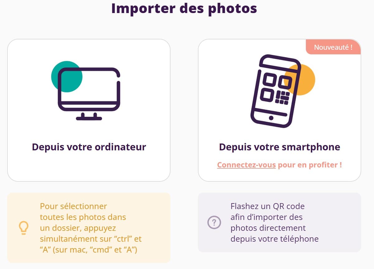 Mon avis sur Photoweb : Test de l'interface et du niveau de qualité des impressions 1 importer photo 1