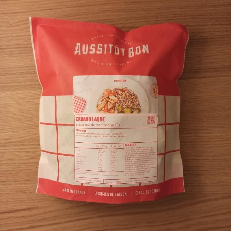 Mon avis sur Aussitôt Bon : partage de mon expérience et analyse d'avis clients 4 informations devant sachet repas aussitot bon 1