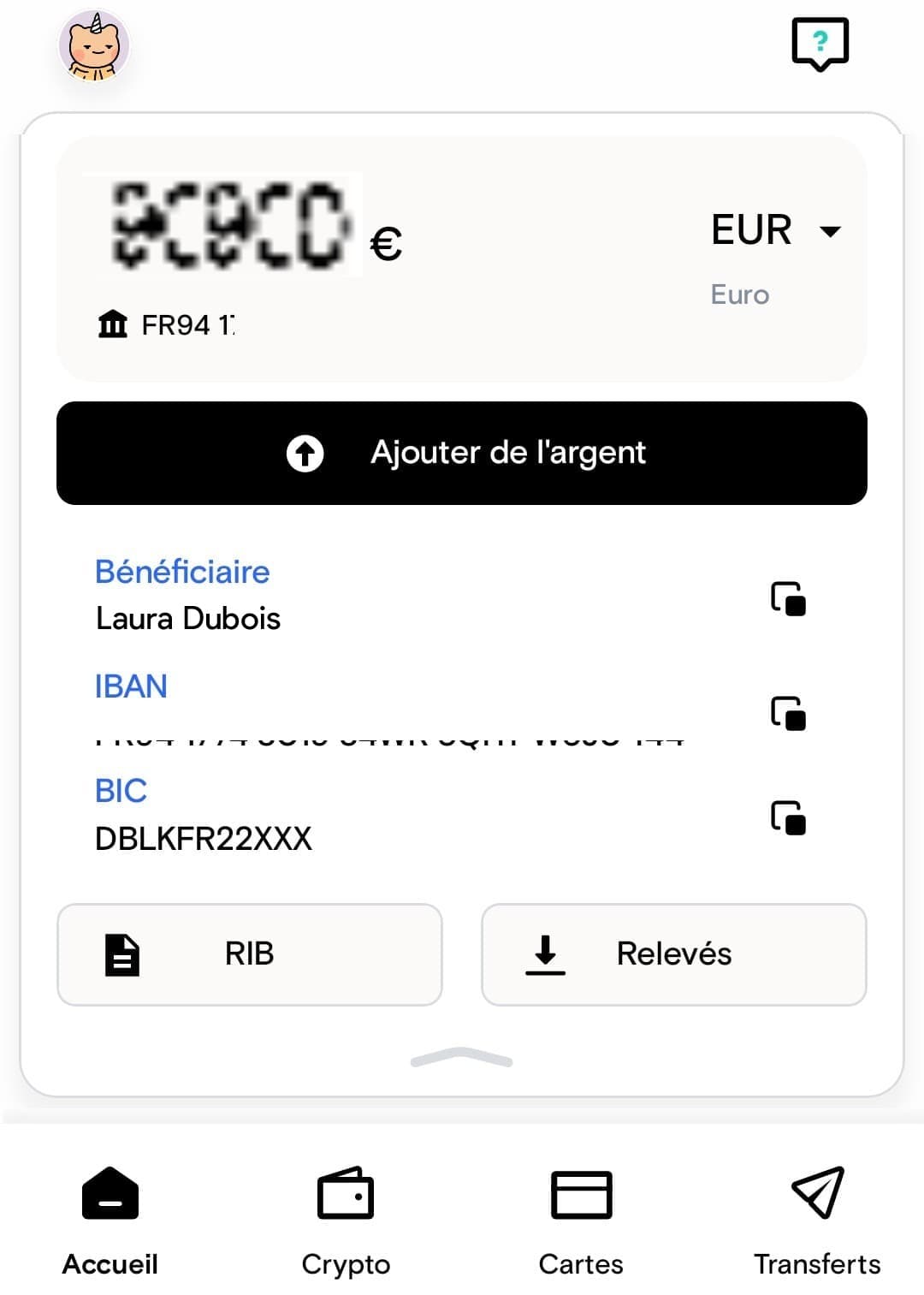 Avis complet sur Deblock : fonctionnalités, frais, abonnements, inconvénients... 3 interface bancaire deblock 1