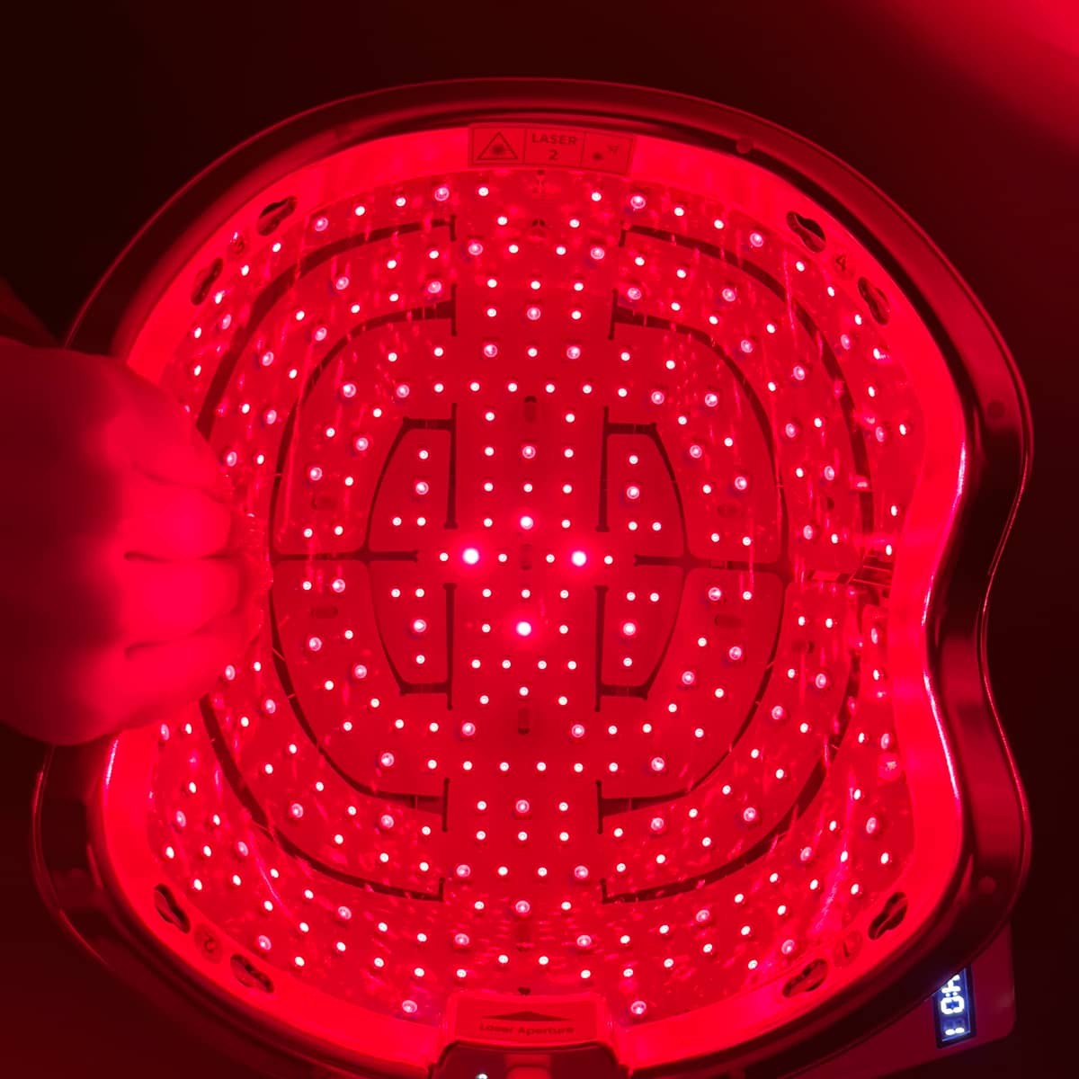 Le casque LED cheveux de Nooance : Mon Avis complet avec test personnel et revue des études 3 interieur casque led allume 1