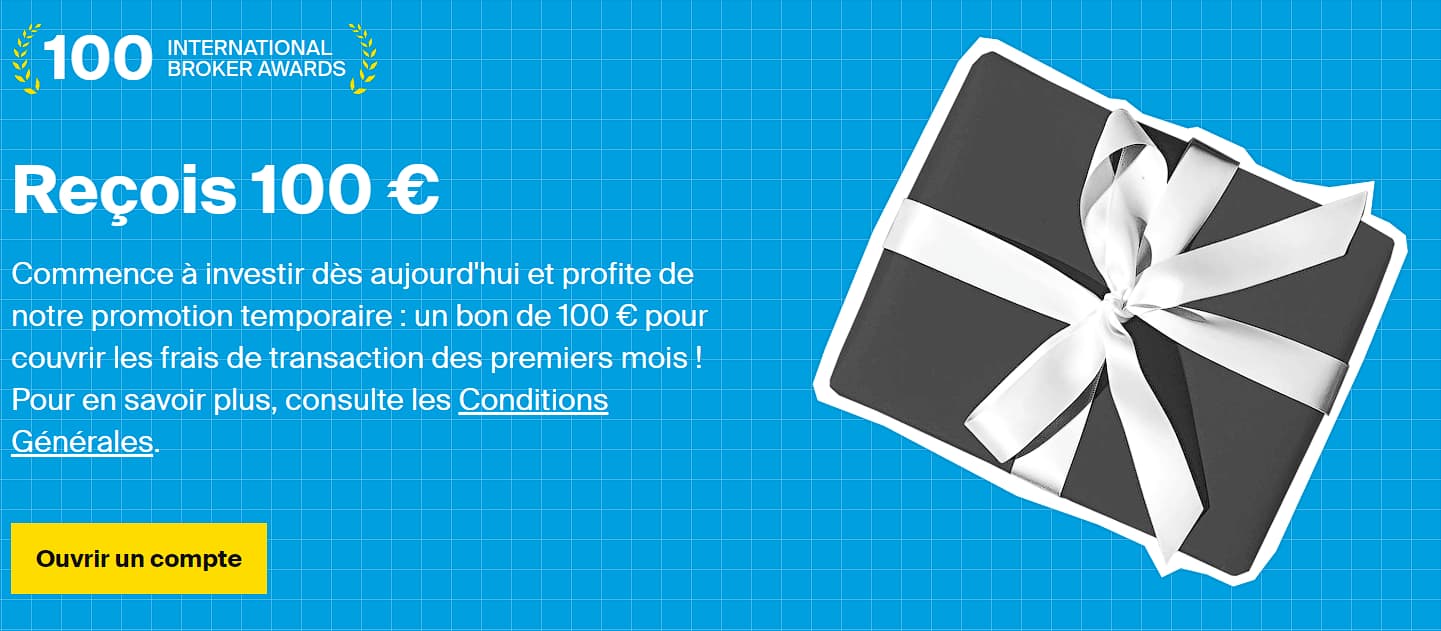 Code Promo Degiro Obtenez un bonus de 100€ Offerts 1 offre promo degiro 100 euros offerts