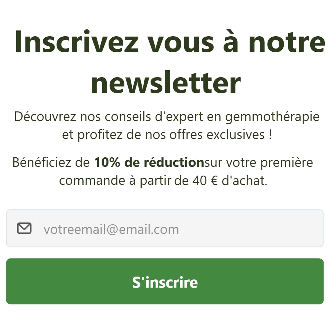 Code Promo Herbalgem : 10% de réduction sur toute la boutique 2 offre newsletter herbalgem