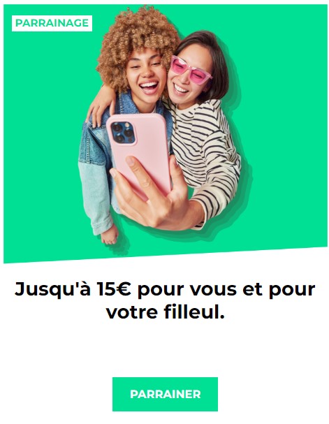 Code Parrainage Red by SFR : RED7CE0F5C 15€ de réduction exclusive 2 offre parrainage red sfr