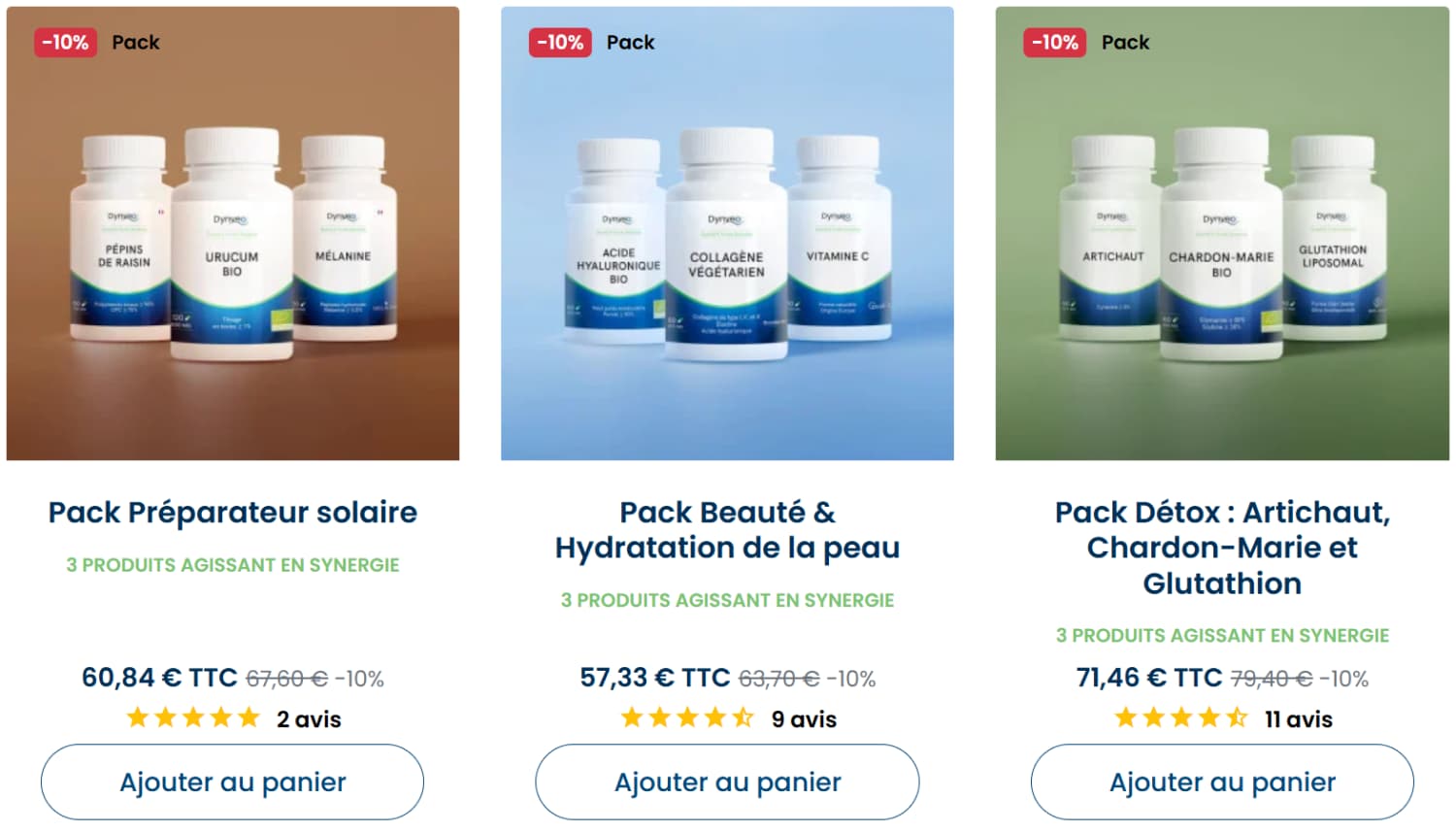 Code Promo Dynveo : Réduction exclusive de -10% avec le code LESAVISDEMILIE-10 2 offres packs produits dynveo 1