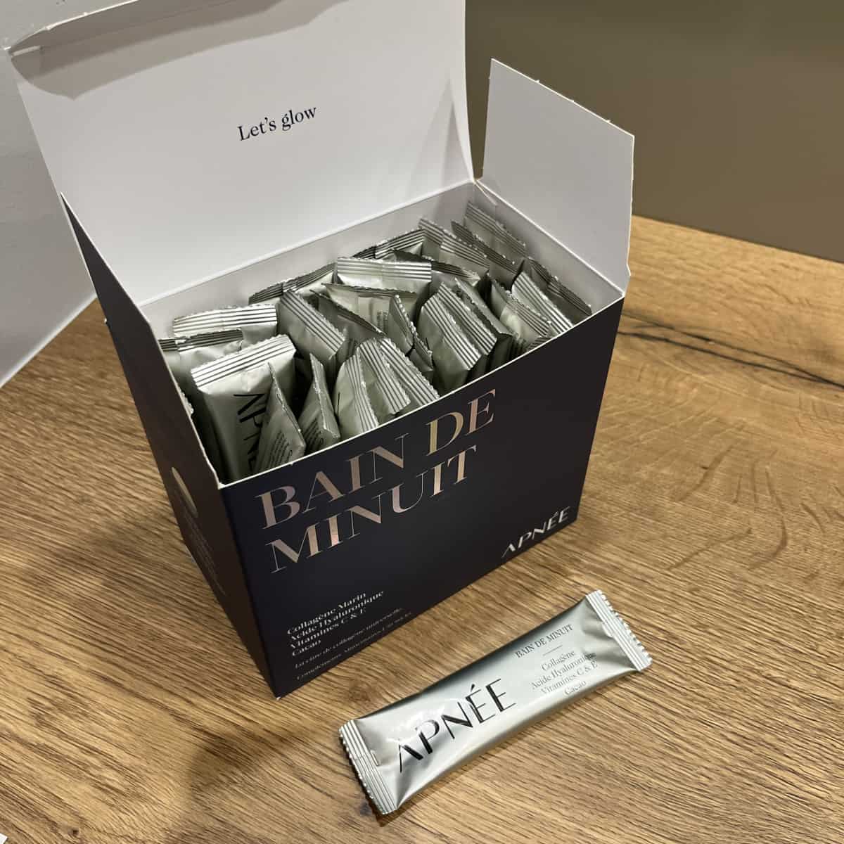 Mon avis sur Apnée Paris : Je teste et j'analyse leur cure de collagène à boire 8 packaging bain de minuit collagene apnee paris 1