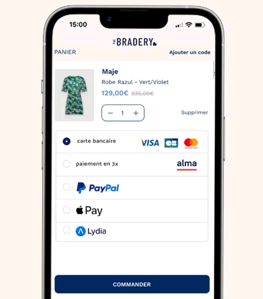 Mon avis sur The Bradery : retour d'expérience après plusieurs achats et avis clients 3 paiement securise the bradery 1