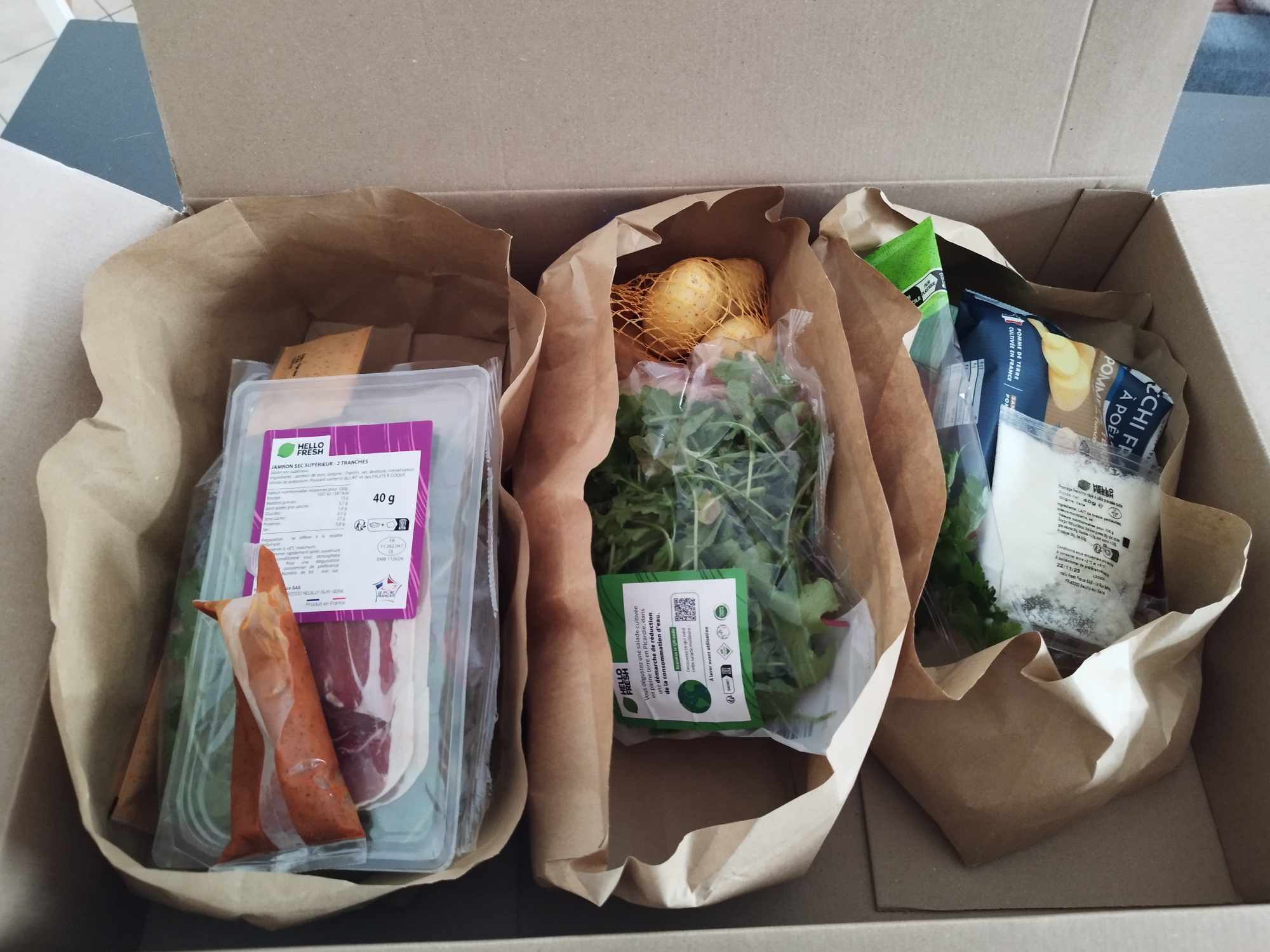 QuiToque ou Hellofresh ? Mon comparatif détaillé 1 panier hellofresh livre mon avis sur le contenu et recettes