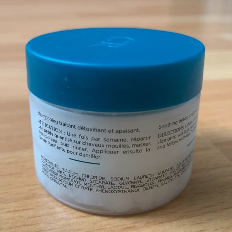 Mon avis sur Christophe Robin : test d'un shampoing et de soins capillaires 6 photo arriere produit scrub lavant purifiant christophe robin 1