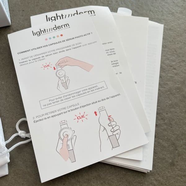 LightInDerm : Mon avis avec test de leur appareil anti-âge complété par une revue d'avis clients 6 photo infographie utilisation lightinderm