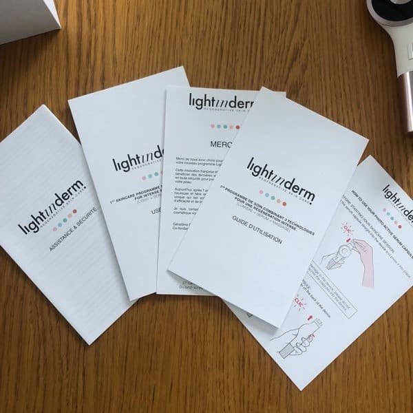 LightInDerm : Mon avis avec test de leur appareil anti-âge complété par une revue d'avis clients 5 photo notices utilisation lightinderm