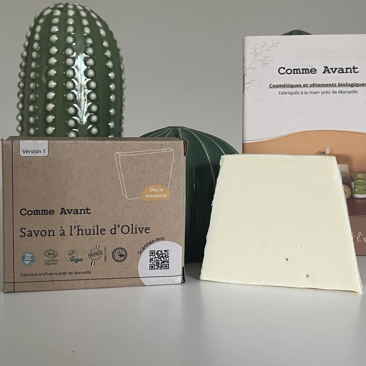 Mon avis sur Comme Avant : je teste et j'analyse leurs savons, déodorants, crèmes et répulsifs 13 photo savon huile olive test 1