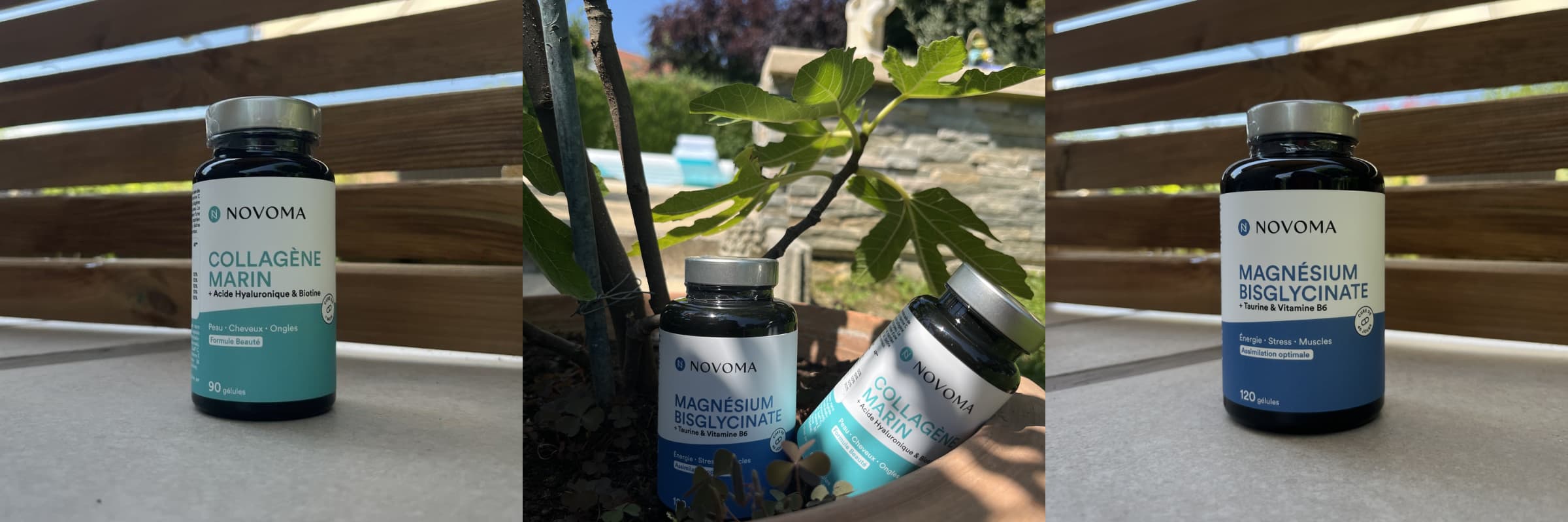Novoma : Test et avis sur leurs compléments (collagène, magnésium et vitamine C) 2 photo test trois articles novoma 1