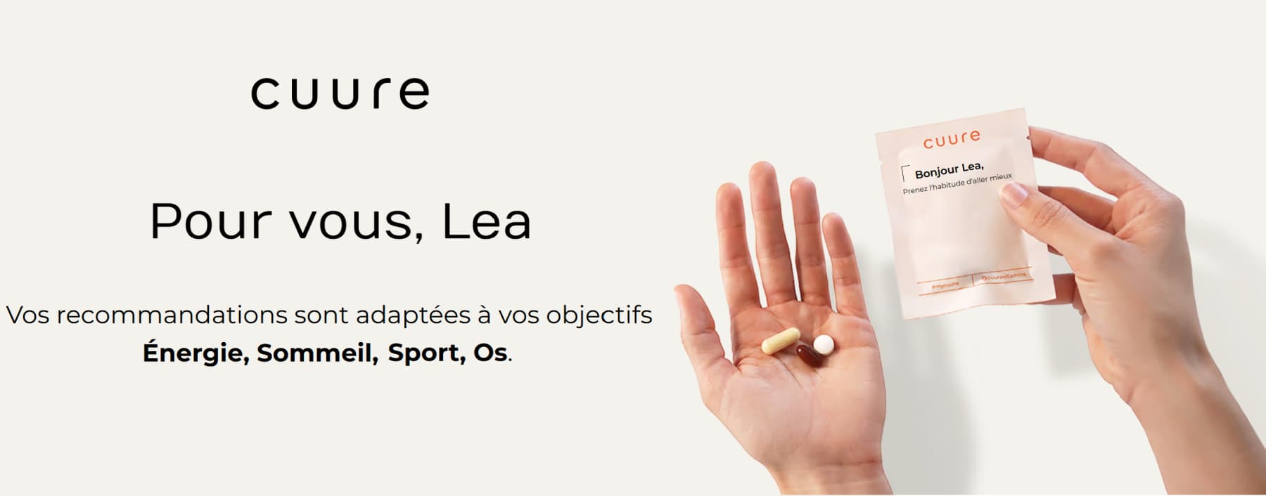 Mon avis sur Cuure : Analyse des compléments alimentaires personnalisés 1 recommandation cuure 1