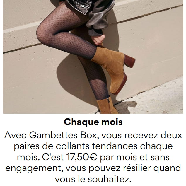 Mon avis sur Gambettes Box : Revue de leurs collants à motifs livrés chaque mois 1 resume fonctionnement gambettes box 1