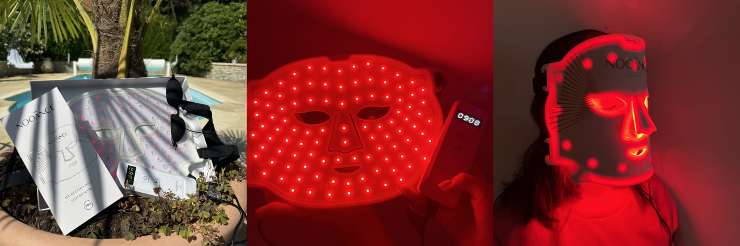 Avis sur Nooance : J'ai testé leur masque à led et je donne mon avis personnel 3 resume photos test masque led nooance