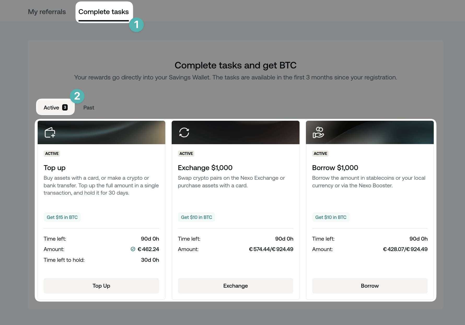 suivi etapes parrainage Nexo 1