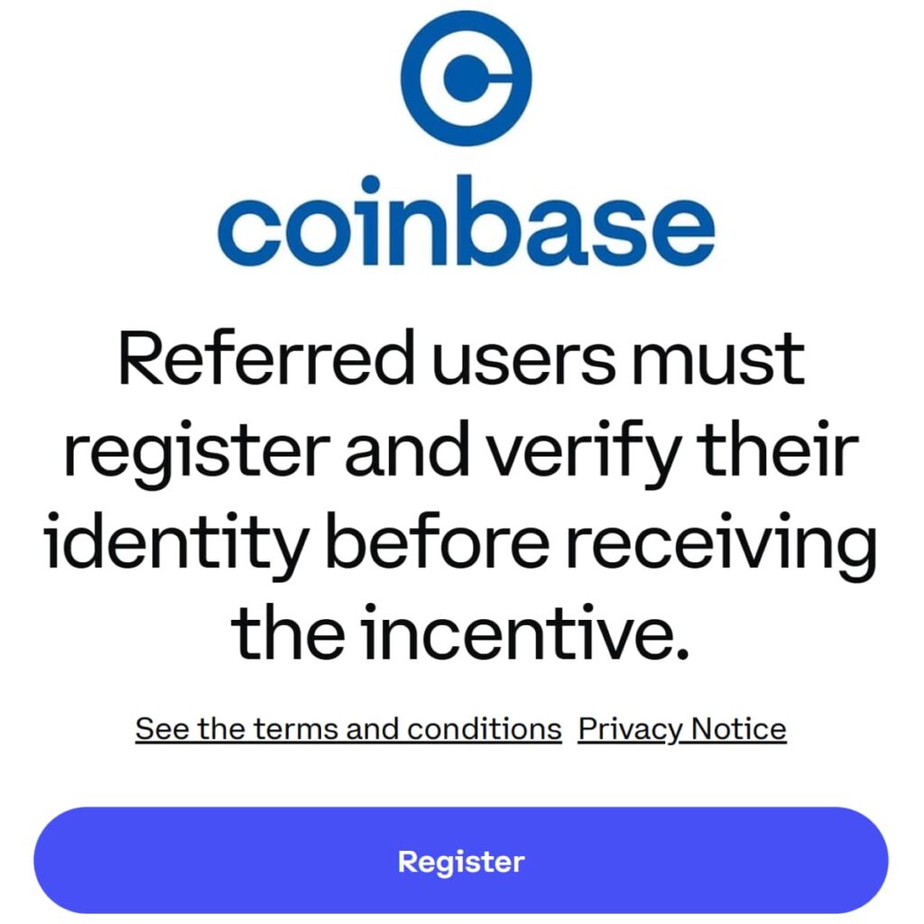 CoinBase Referral Code : NDWXZ2810$ worth of Bitcoin for free 2 terms coinbase offer 1