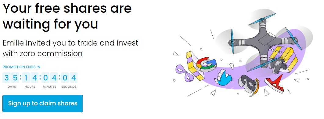 Code promo Trading 212 : une action offerte allant jusqu'à 100€ ! 2 trading 212 bonus parrainage