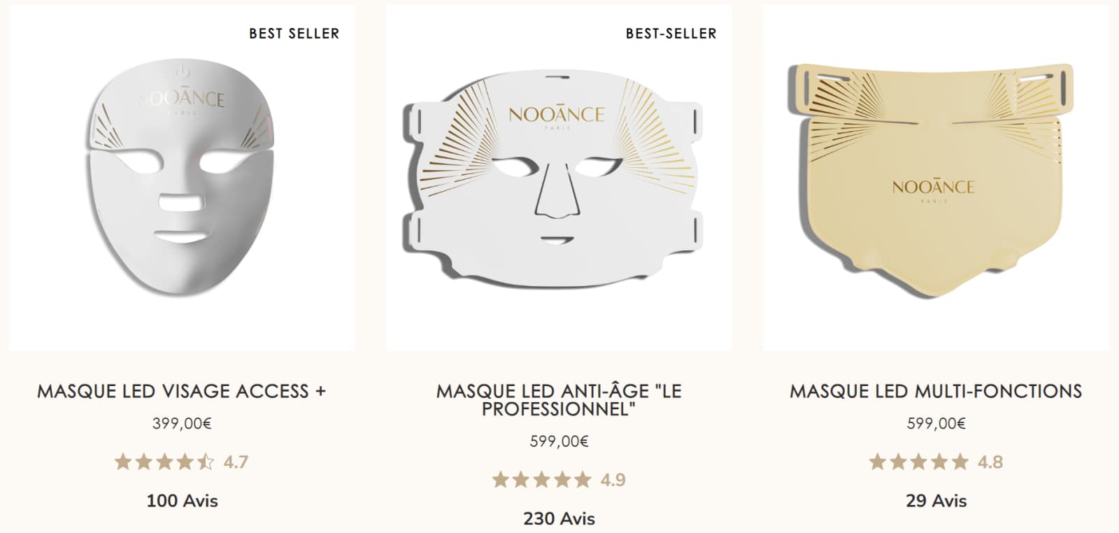 Code Promo Nooance LESAVISDEMILIE15 : Jusqu'à 35% de réduction ! 6 trois masques disponibles nooance 1