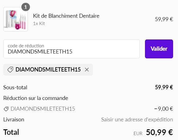 Code Promo Diamond Smile : -15% Offerts 4 validite du coupon diamond smile