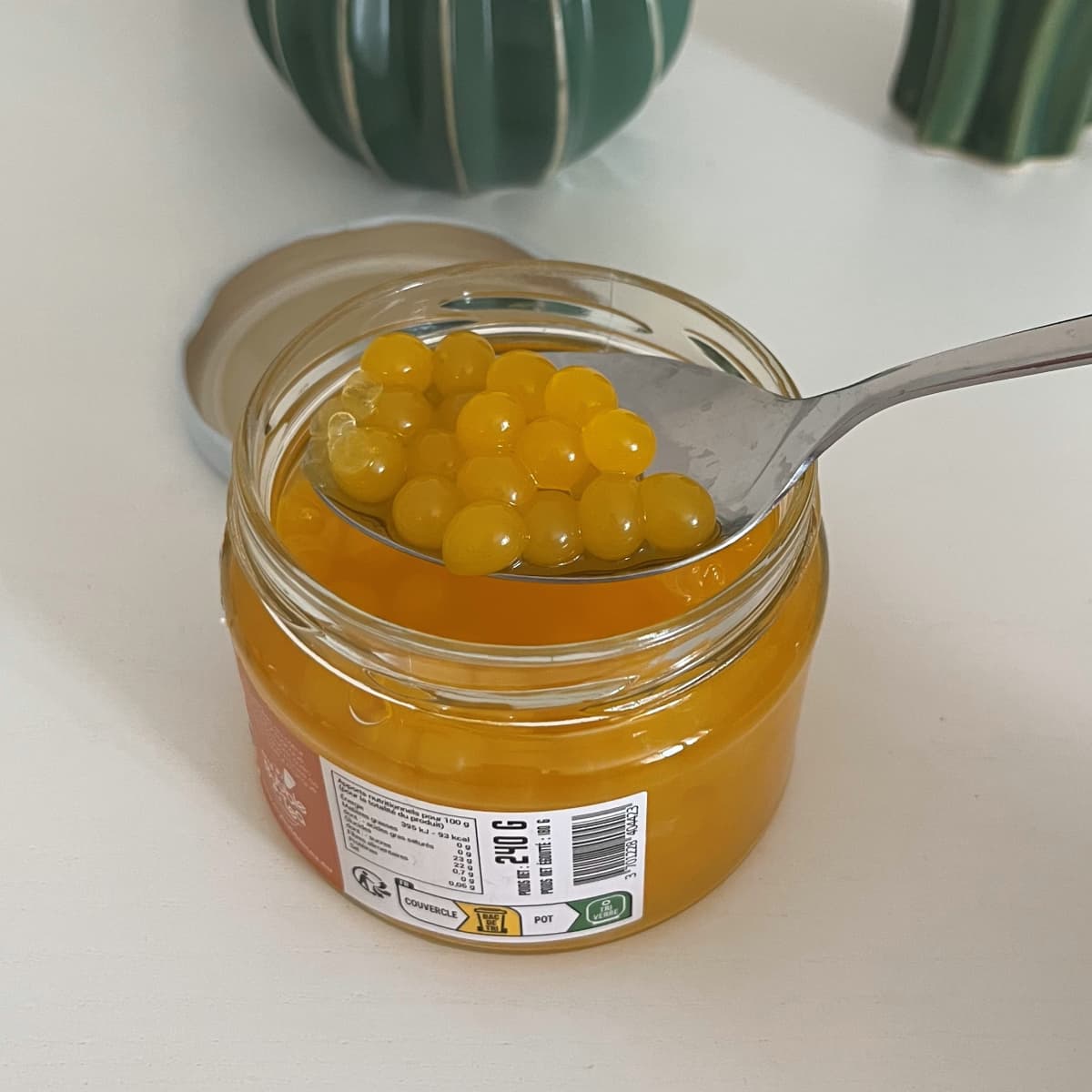 Mon avis sur My Bubble Tea : Je teste leurs perles fruitées fabriquées en France 4 zoom consistance billes 1