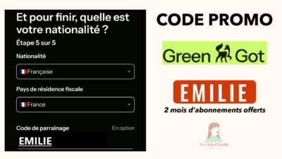 code promo green got deux mois offerts emilie