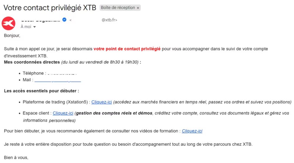 Trade Republic vs XTB : quel courtier choisir pour investir en avril 2026 ? 4 mail contact xtb service client