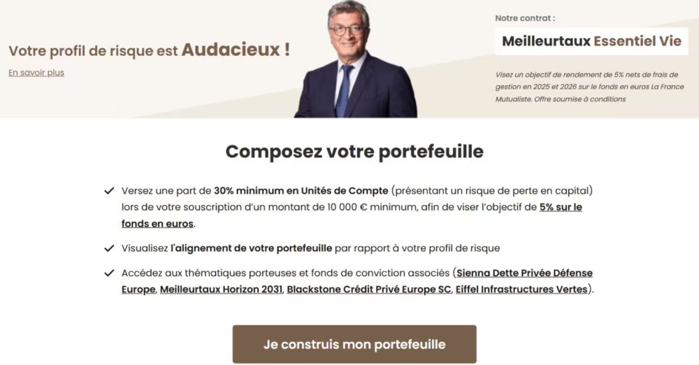 Mon avis sur l'assurance vie de Meilleur Taux : un fonds euro intéressant ? 5 composition portefeuille meilleur taux
