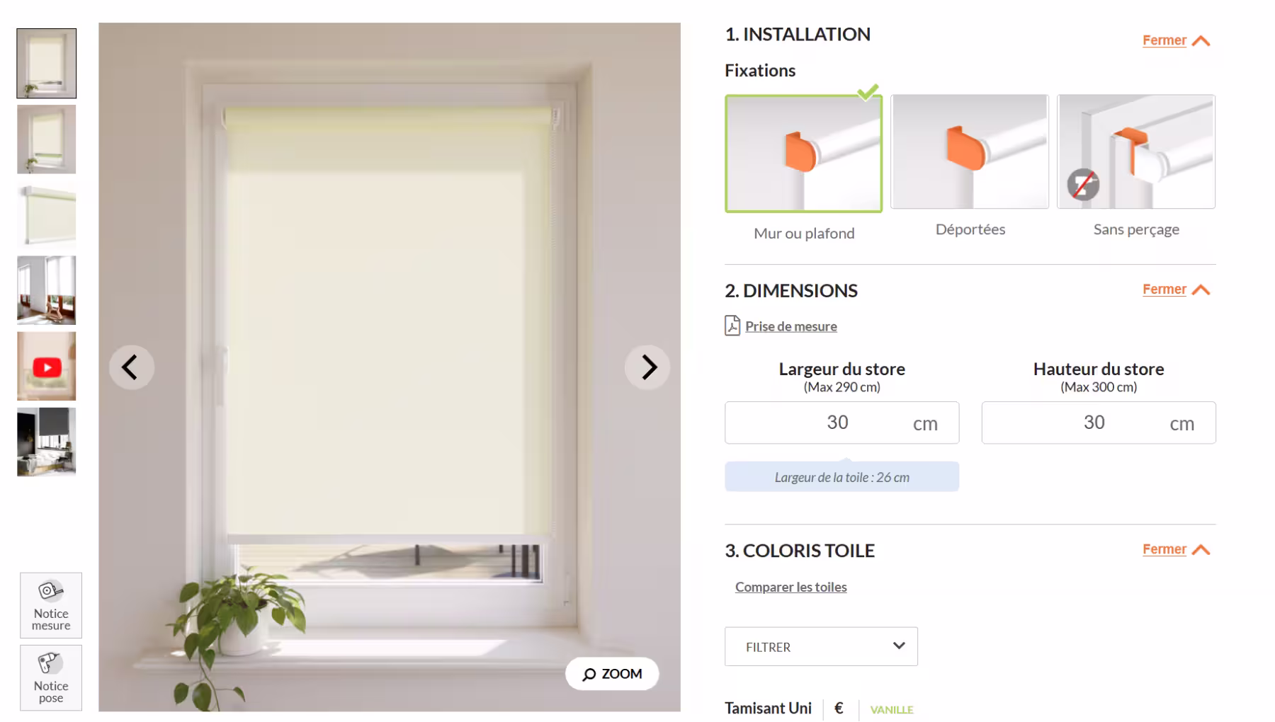 Mon avis sur les stores et les volets roulants Stores-Discount 2 fiche produit store tamisant store discount