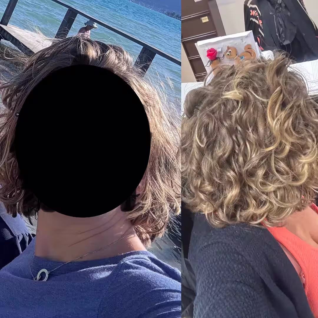 Mon avis sur Les Secrets de Loly : test d'une routine cheveux ondulés 15 avant apres cliente les secrets de loly