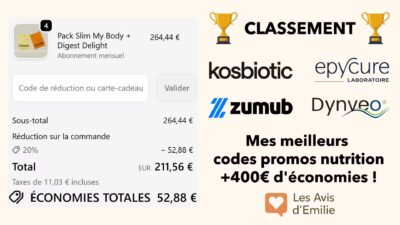 miniature classement meilleurs codes promo nutrition