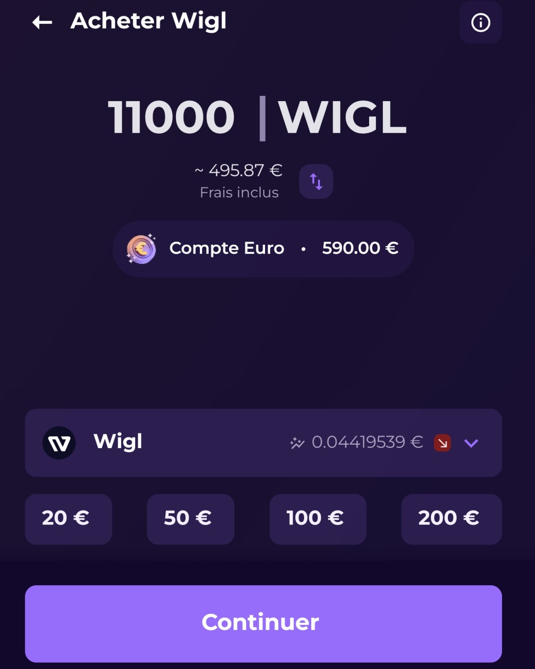Wigl : mon avis en tant que client - Retour d'expérience complet et chiffré 11 achat crypto wigl facilite euro wigl