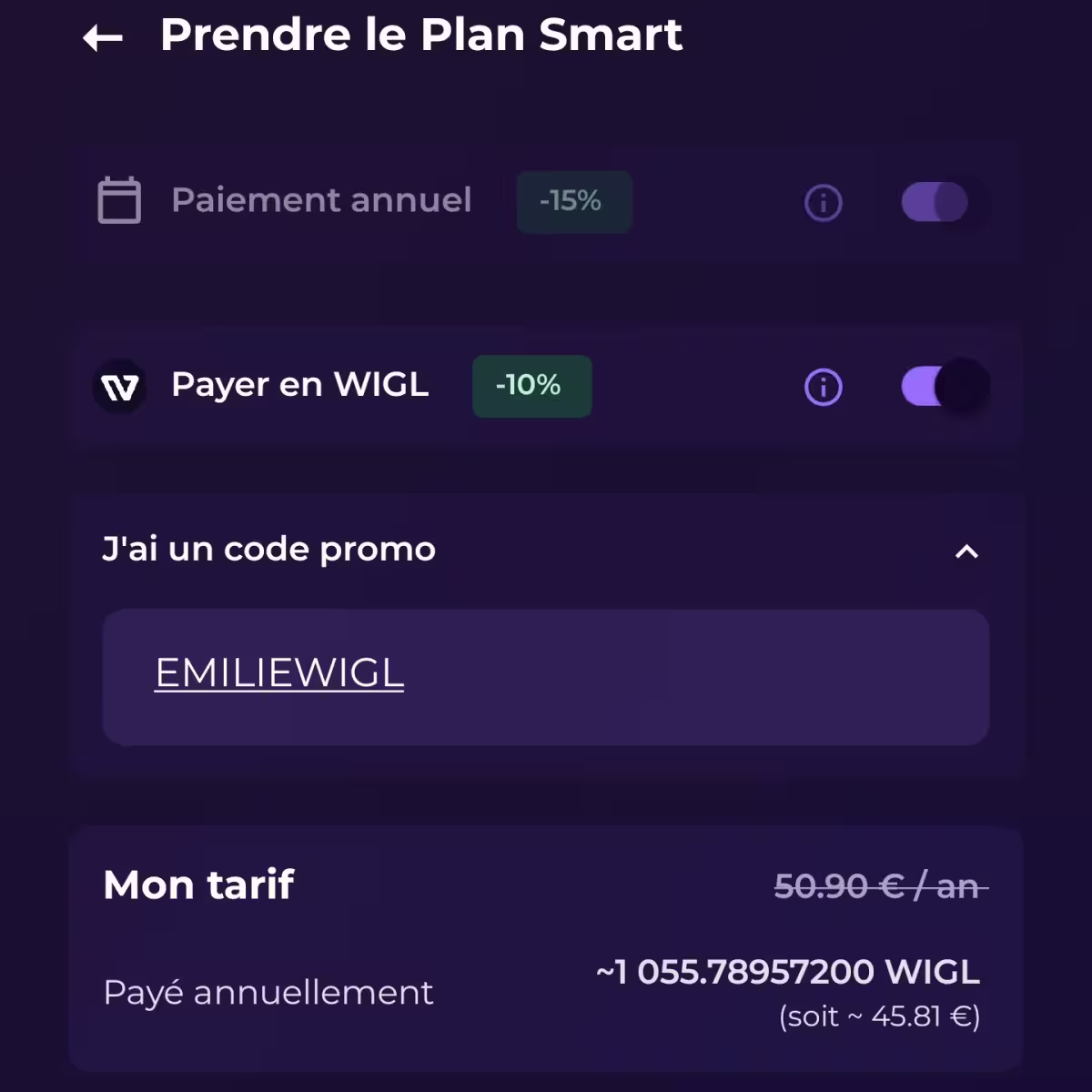 Code Promo Wigl : EMILIEWIGL pour 3 mois d'abonnement Smart offerts 2 code promo wigl emiliewigl 3 mois offerts