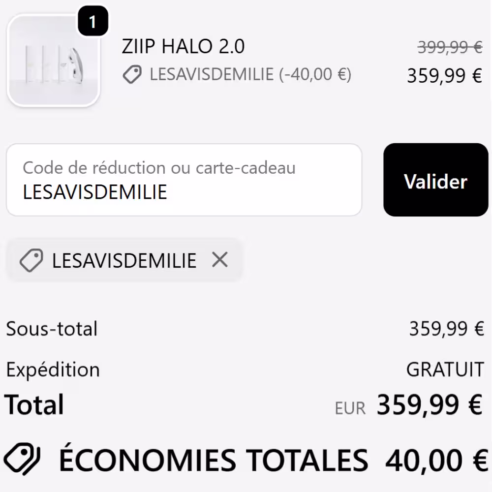 Code Promo ZIIP : LESAVISDEMILIE pour -10% de réduction 2 code promo ziip lesavisdemilie 10 offerts