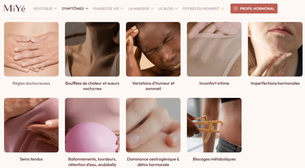 Mon avis sur les soins Miyé : compléments et soins pour femmes 1 symptomes miye approche produits efficace lesavisdemilie