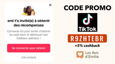code parrainage tiktok details lesavisdemilie