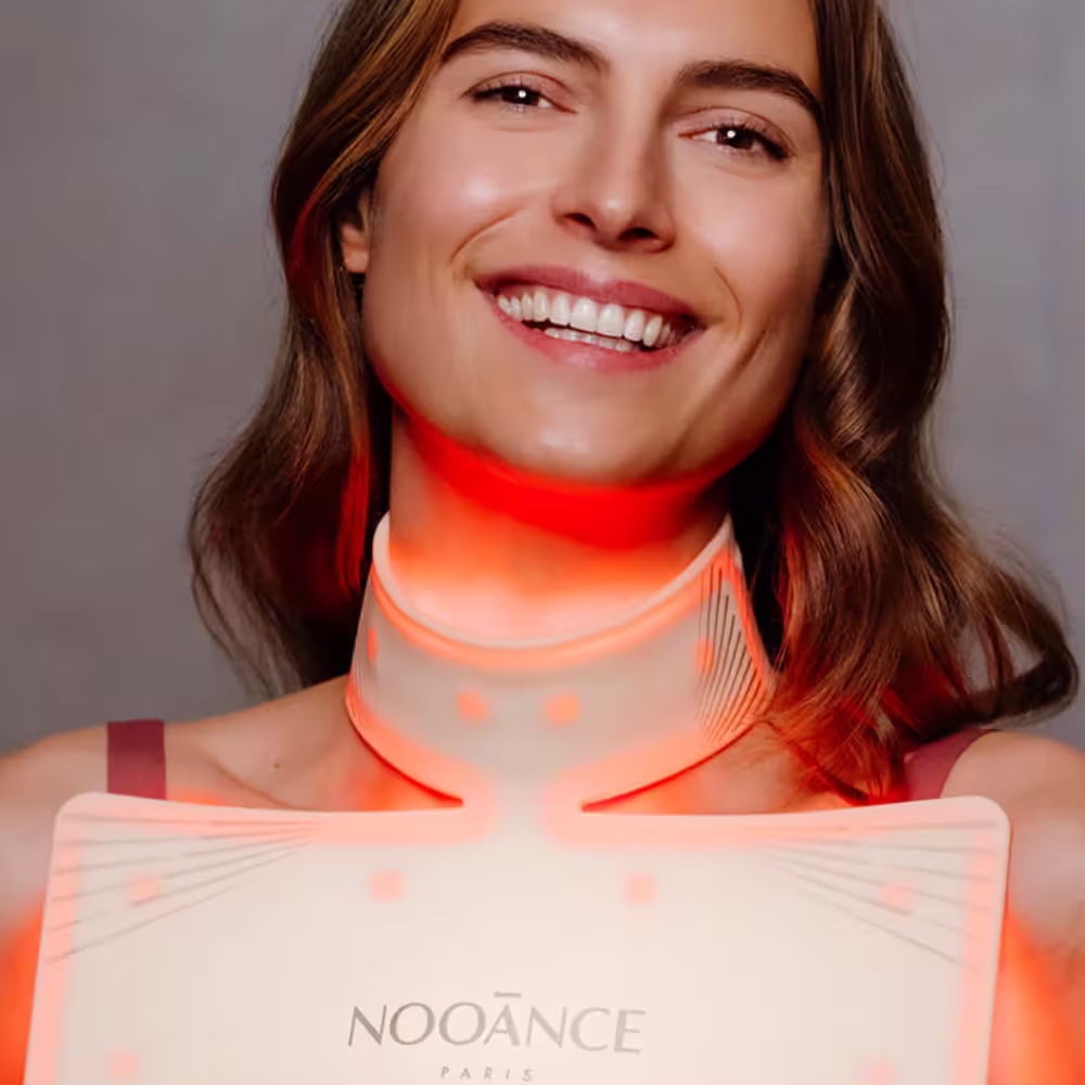 LED pour le cou et le décolleté : comment traiter les rides oubliées 7 masque led cou decollete nooance