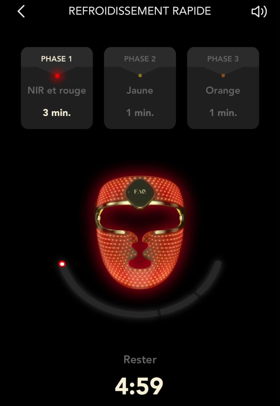 Mon avis sur le masque LED de Foreo : joli design, peu de puissance 6 screenshot application foreo masque led