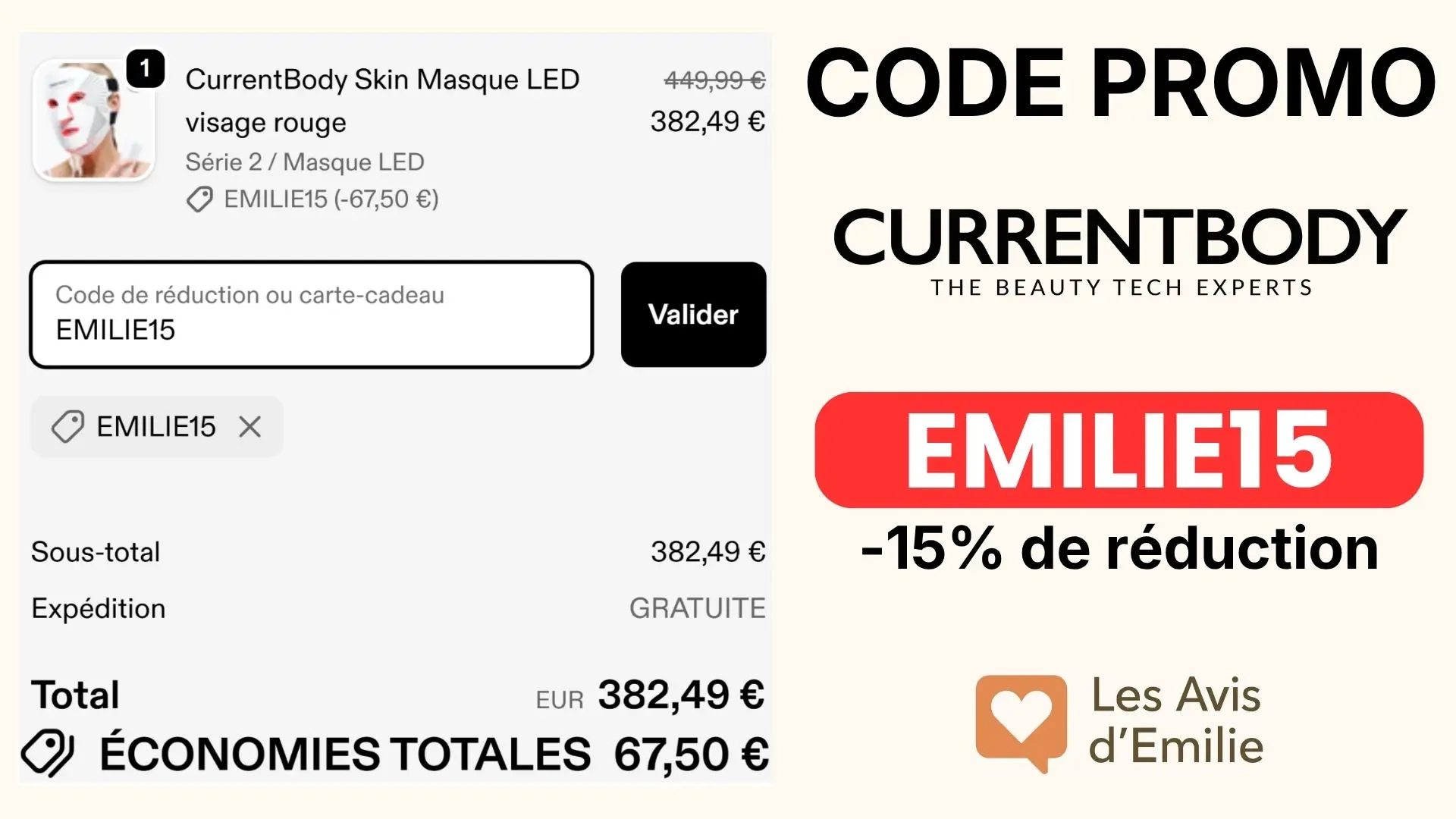 Code Promo Currentbody : 15% de réduction offerts avec mon code influenceur