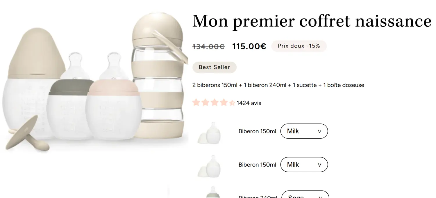 Code Promo Élhée : Profitez de -10% avec le code promo <span class="lp-cpe-masked">AVISEMILIE10</span> 4 exemple remise elhee coffret naissance