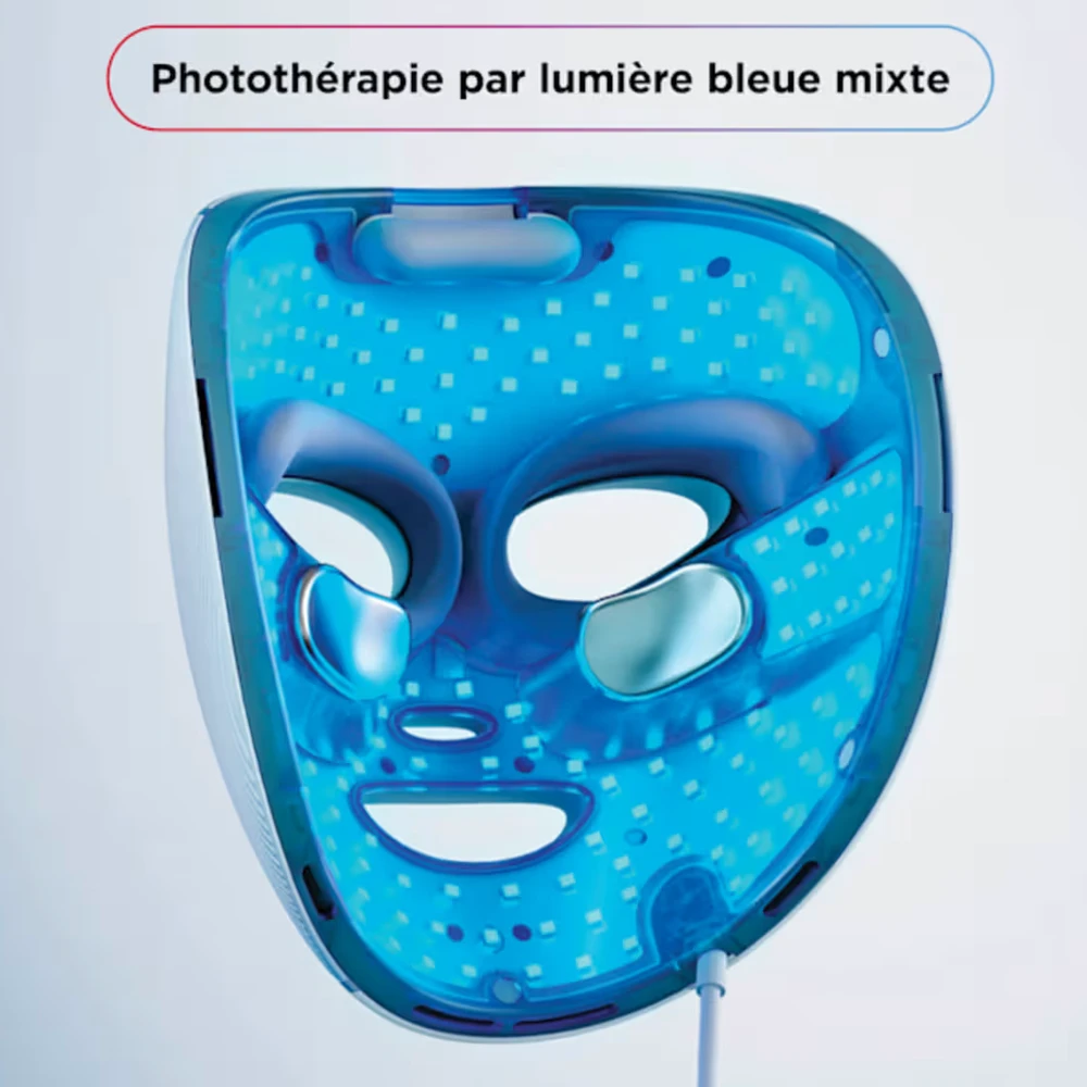 J'ai testé le masque LED Shark Cryoglow : mon avis avec analyse complète 3 lumiere bleue masque led shark cryoglow avis lesavisdemilie