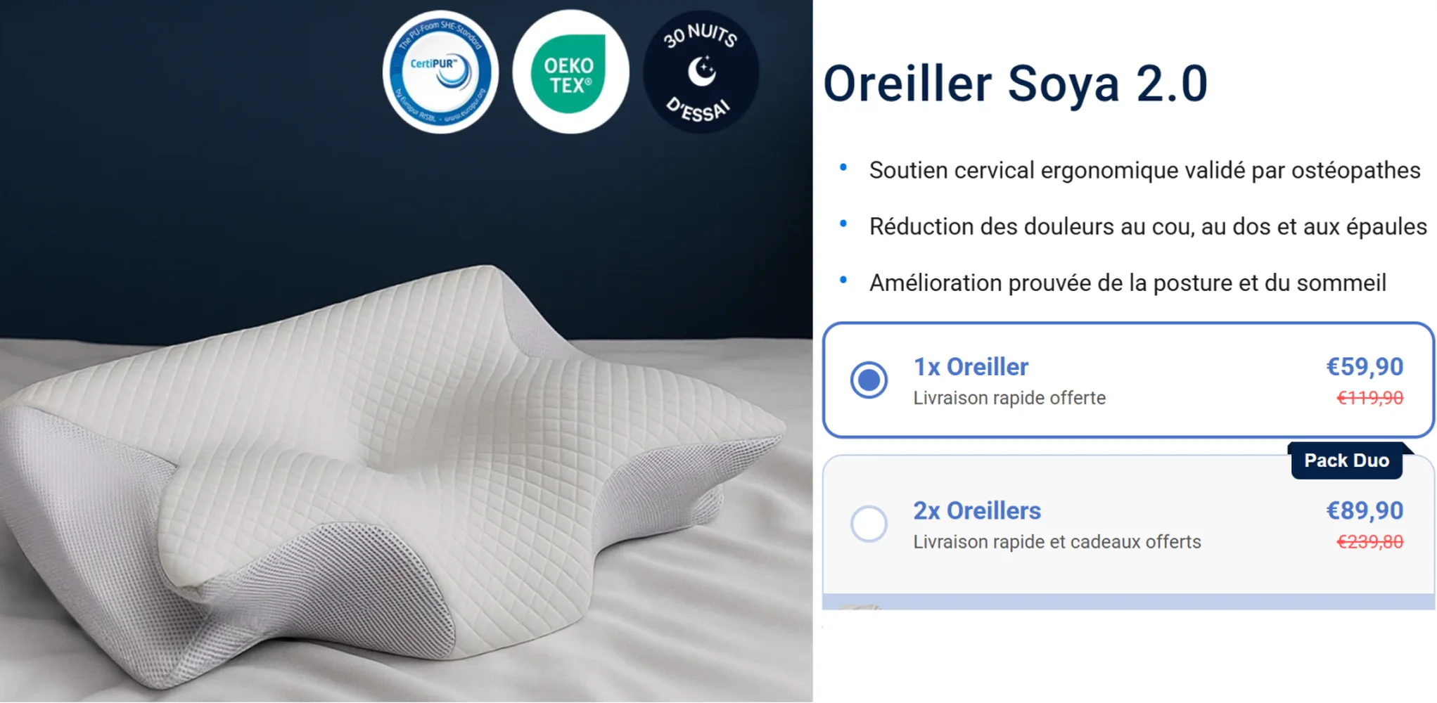 Comparatif Oreillers Emma VS Wopilo VS Soya : quel oreiller ergonomique choisir ? 7 oreiller soya site soya similaire aliexpress lesavisdemilie