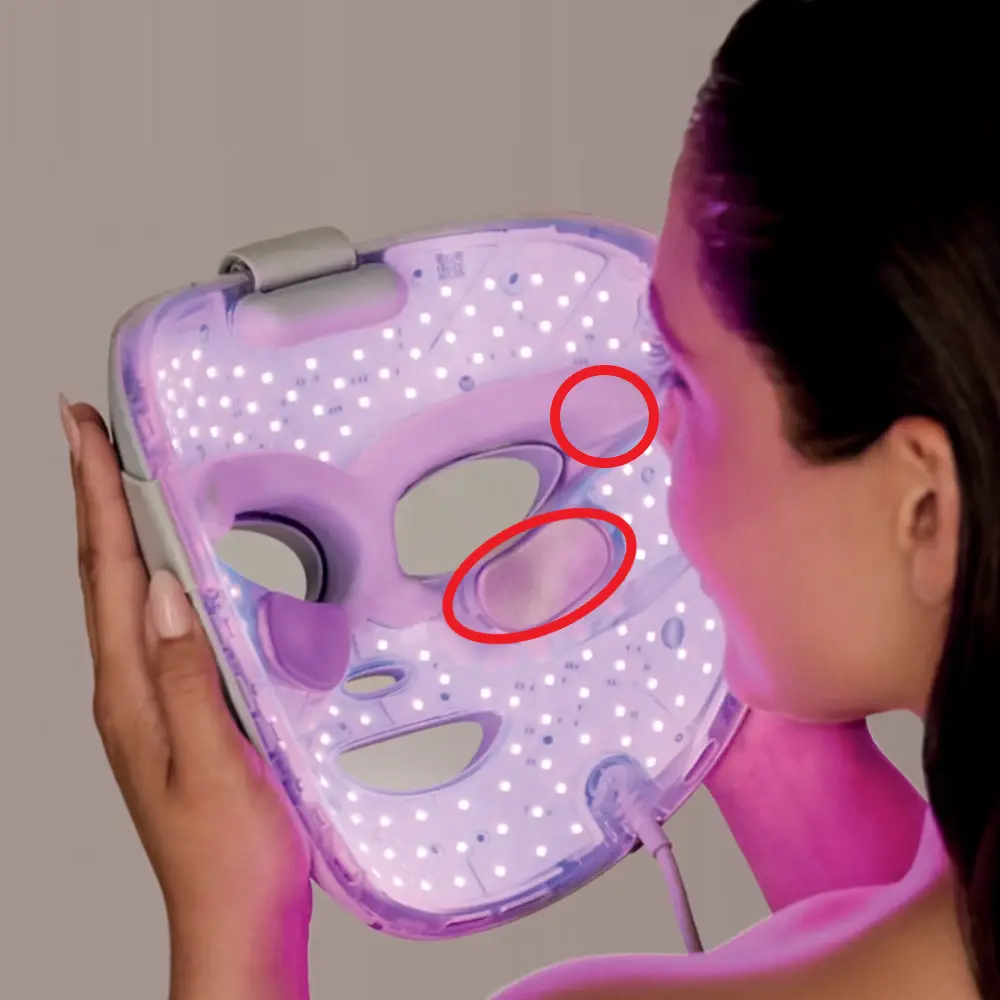 J'ai testé le masque LED Shark Cryoglow : mon avis avec analyse complète 5 probleme couverture yeux absente masque shark cryoglow
